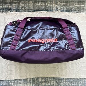 NWT Patagonia Black Hole 55L Plum Purple Duffel Bag